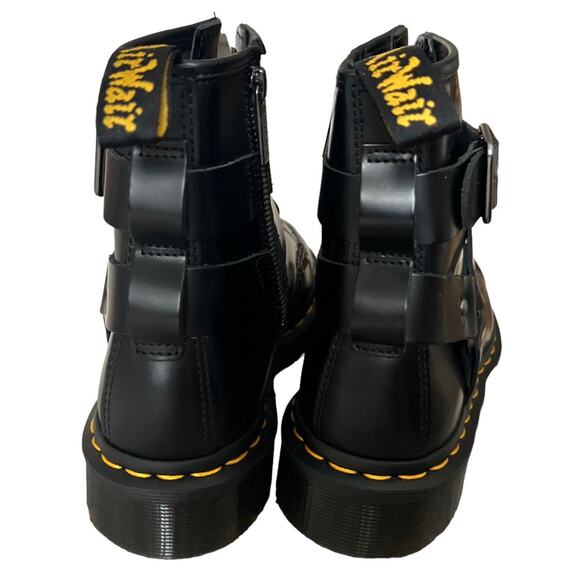Dr. Martens Cristofor Black Leather Harness Buckle Combat Boots Women Si… - Picture 4 of 9